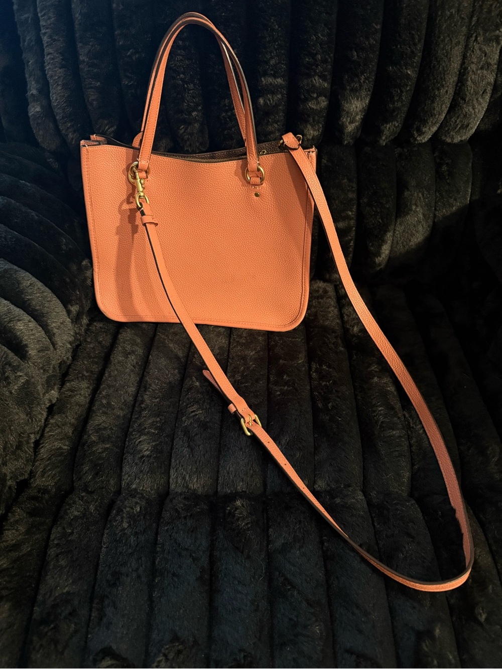 Coach Burgundy Pebbled Leather Interior with Tan Patch - Picture 4 of 5